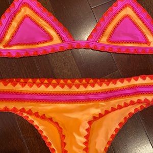 Same Swim bathing suit top XS bottom S